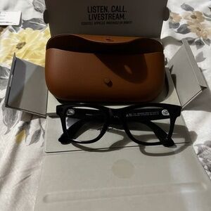 Ray-Ban Black Frame Glasses with Brown Case